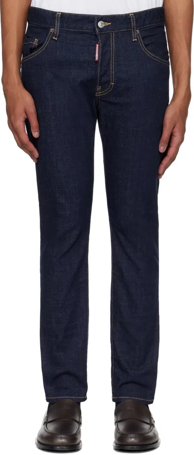Dsquared2 Navy Skater Jeans In 470 Navy Blue