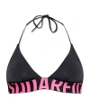 Dsquared2 Neck-hanging Swimsuit Top In Black