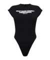 Dsquared2 Neck Tie Printed Bodysuit In Black