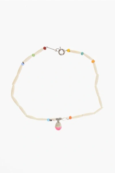 Dsquared2 Necklace Embellished With Beads And Shell-shaped Pendant
