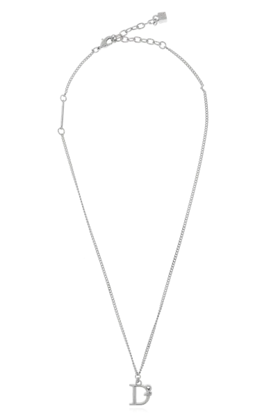 Dsquared2 Necklace With Logo In Metallic