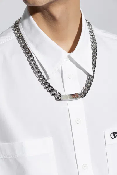 Dsquared2 Necklace With Logo In Silver