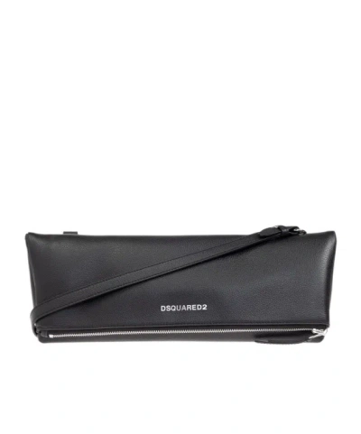 Dsquared2 Neoclassic Pebbled Zipped Messenger Bag