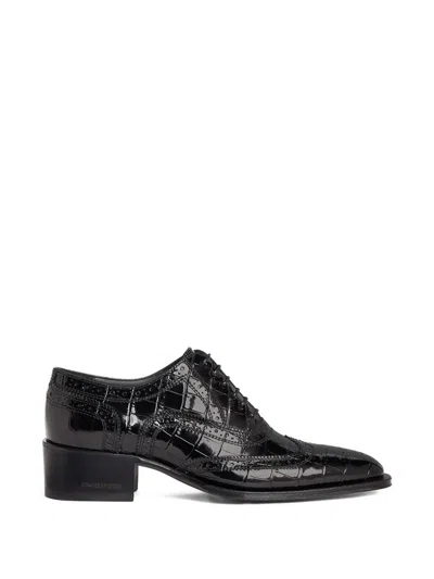 Dsquared2 Neoclassical Brogue Oxford Shoes In Black