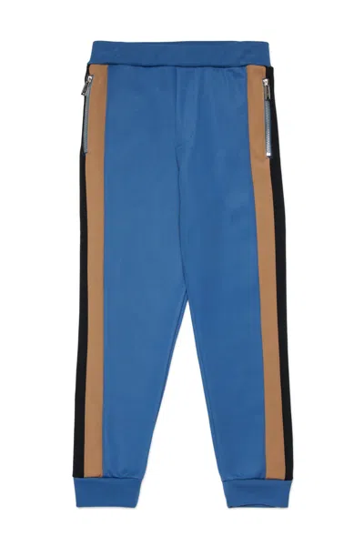 Dsquared2 Neoprene Colorblock Pants In Blue