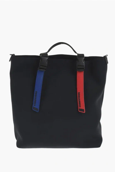 Dsquared2 Neoprene Solid-color Top-handle Bag With Contrast Details