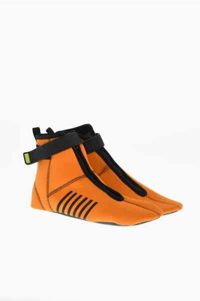Dsquared2 Neoprene Wave Sneakers Padding In Orange