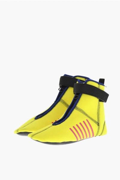 Dsquared2 Neoprene Wave Sneakers Padding In Yellow