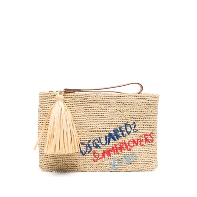 Dsquared2 Neutral Clutch Bags