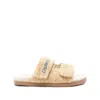 Dsquared2 Summer Lovers Natural Rafia Sandals With Embroidery