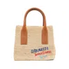 Dsquared2 Summer Lovers Natural Rafia And Leather Handbag