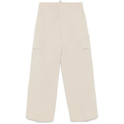 DSQUARED2 DSQUARED2 NEUTRALS TROUSERS - STRAIGHT TROUSERS WOMEN