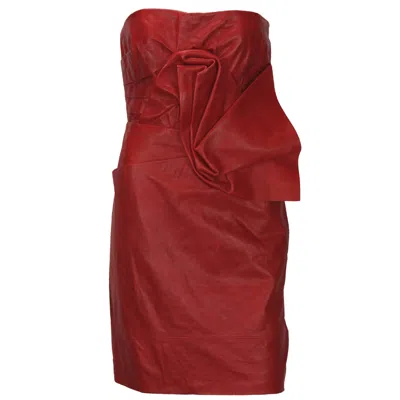 Pre-owned Dsquared2 New  Runway Lamb Leather Red Dredd It. 42 - Us 6