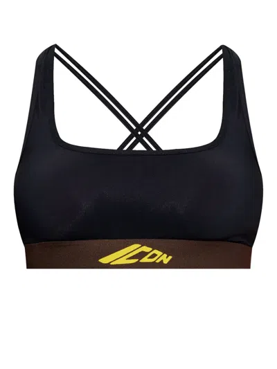 Dsquared2 New Generation Cutout Sports Bra In Black
