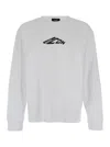 Dsquared2 Long Sleeve T-shirt With Contrasting Icon Print In Cotton Man In White