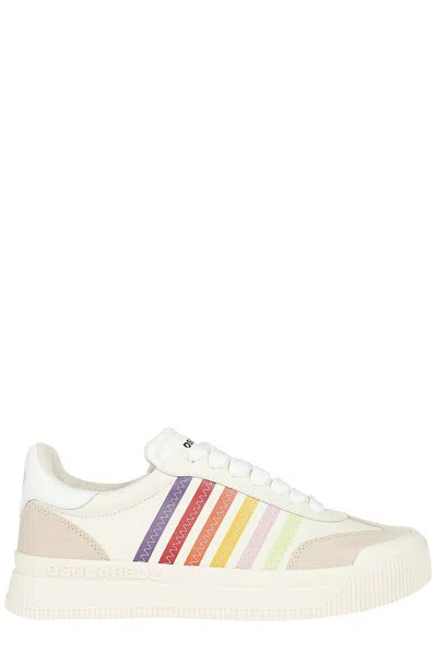 Dsquared2 New Jersey Lace-up Low Top Sneakers In White