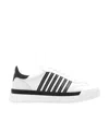 Dsquared2 Blackwhite Black White New Jersey Leather Sneakers In White