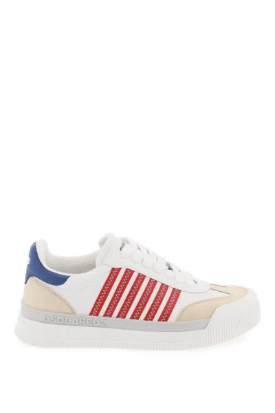 Dsquared2 New Jersey Leather Sneakers In Red