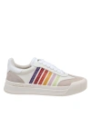 DSQUARED2 NEW JERSEY SNEAKERS IN CREAM COLOR LEATHER