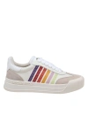 Dsquared2 New Jersey Lace-up Low Top Sneakers In White/multicolor