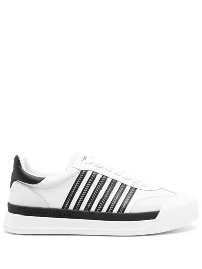 Dsquared2 New Jersey Trainers In White And Black