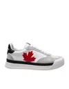Dsquared2 Canadian Low-top Sneakers In White/grey/red