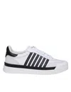 DSQUARED2 NEW JERSEY SNEAKERS IN WHITE/BLACK LEATHER