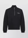 Dsquared2 Black High Neck Sweatshirt With Lettering Logo On The Front In Cotton Man In White