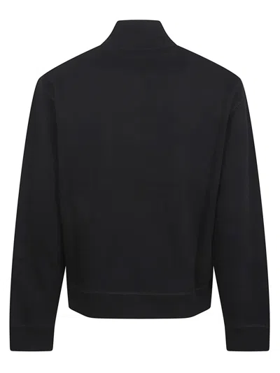 Dsquared2 New York Skyline Print Half-zip Sweatshirt In Black