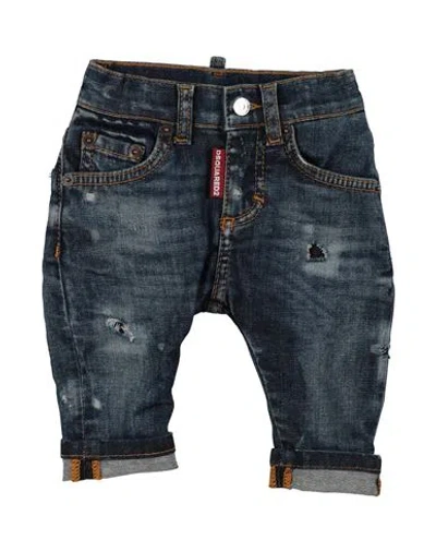 Dsquared2 Babies'  Newborn Boy Jeans Blue Size 3 Cotton, Elastomultiester, Elastane