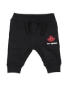 Dsquared2 Babies'  Newborn Boy Shorts & Bermuda Shorts Black Size 3 Cotton