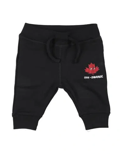 Dsquared2 Babies'  Newborn Boy Shorts & Bermuda Shorts Black Size 3 Cotton