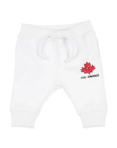 Dsquared2 Babies'  Newborn Boy Shorts & Bermuda Shorts White Size 3 Cotton
