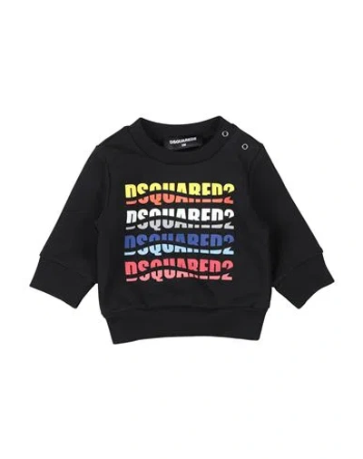 Dsquared2 Babies'  Newborn Boy Sweatshirt Black Size 3 Cotton