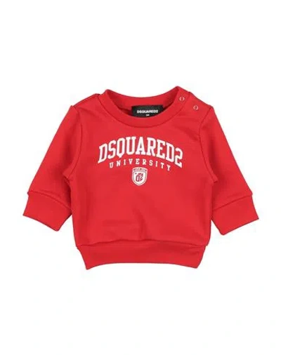 Dsquared2 Babies'  Newborn Boy Sweatshirt Red Size 3 Cotton