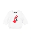 Dsquared2 Babies'  Newborn Boy Sweatshirt White Size 3 Cotton