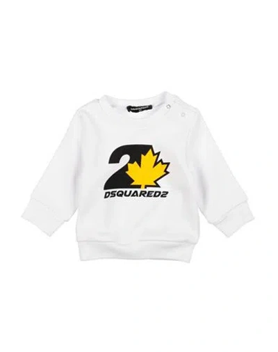 Dsquared2 Babies'  Newborn Boy Sweatshirt White Size 3 Cotton