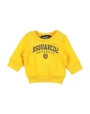 Dsquared2 Babies'  Newborn Boy Sweatshirt Yellow Size 3 Cotton