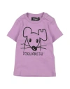 Dsquared2 Newborn Boy T-shirt Light Purple Size 3 Cotton In Purple