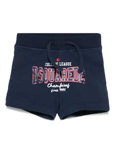 Dsquared2 Babies' Newborn College Shorts In Blue