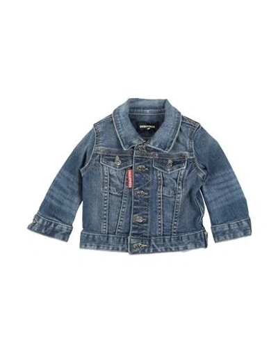 Dsquared2 Babies'  Newborn Girl Denim Outerwear Blue Size 3 Cotton, Polyester, Elastane