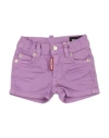 Dsquared2 Babies'  Newborn Girl Shorts & Bermuda Shorts Purple Size 3 Cotton, Elastane