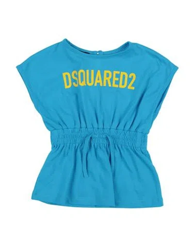 Dsquared2 Babies'  Newborn Girl T-shirt Azure Size 3 Cotton In Blue