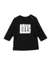 Dsquared2 Babies'  Newborn Girl T-shirt Black Size 3 Cotton