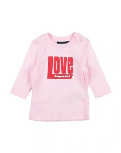 Dsquared2 Babies'  Newborn Girl T-shirt Pink Size 3 Cotton