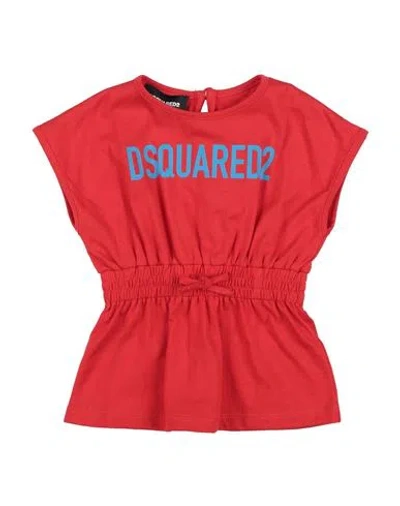 Dsquared2 Babies'  Newborn Girl T-shirt Red Size 3 Cotton