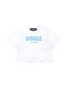 Dsquared2 Newborn Girl T-shirt White Size 3 Cotton In White