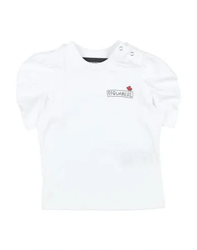 Dsquared2 Newborn Girl T-shirt White Size 3 Cotton In White