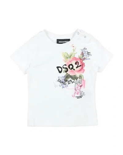 Dsquared2 Babies'  Newborn Girl T-shirt White Size 3 Cotton