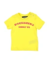 Dsquared2 Newborn Girl T-shirt Yellow Size 3 Cotton In Yellow
